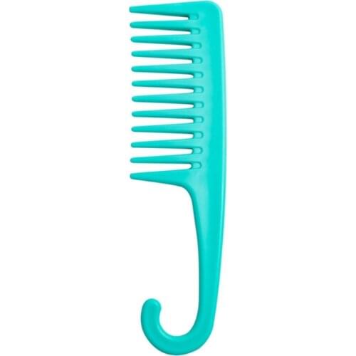 Wide Tooth Comb Detangling Brush Shower Comb With Hook for Curly Hair Wet Dry R3MF