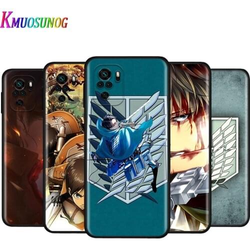 Silicone Cover Attack on Titan For Xiaomi Redmi Note 10 10S 9T 9S 9 8T 8 7 7S 6 5A 5 4 4X 5G Pro Max Phone Case