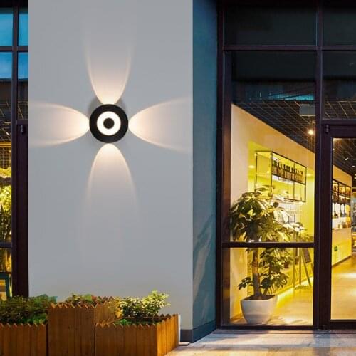 LED Wall Lamp Outdoor Waterproof Garden Lighting Aluminum Indoor Bedroom Living Room Stairs Wall Light Waterproof Aisle lamp