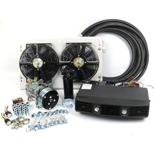 Universal 12V 24V AC Air Conditioning Evaporator Kit for Truck Van Tractor Jeep Street / Hot Rod Vintage Car Air Conditioner