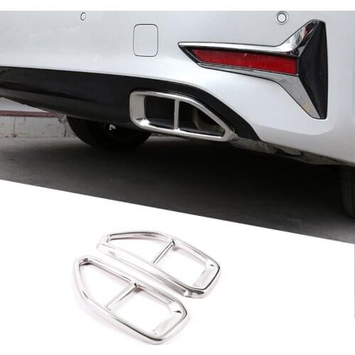 Rear Exhaust Tail Pipe Decoration Cover Trim For BMW 3 Series 2020 Rear Exhaust Frame Stainless Steel Bright Silver/Black 2 Pcs