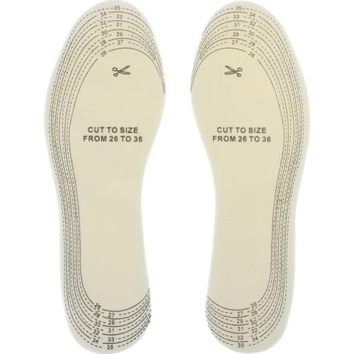 1 Pair Unisex Winter Wool Warm Heated Insoles Thermal Thickened Warm Keeping Shoes Pad For Men Women