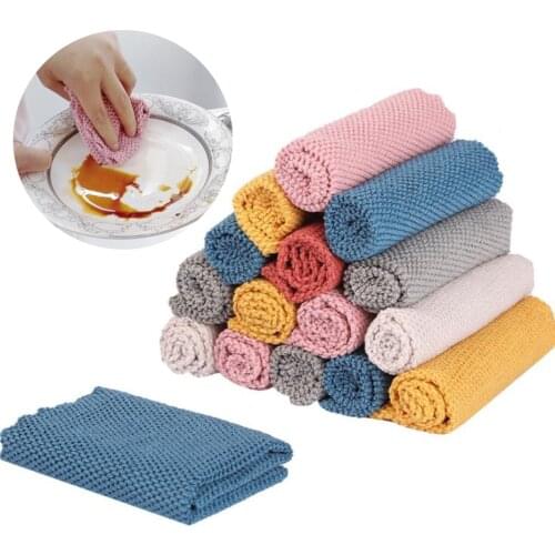 30*30cm Strong Aborbent Towel for Kitchen Dish Bowl Cleaning Quick Dyring Household Rags 1/4pcs