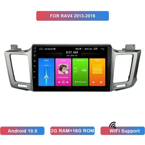 10 Inch 2 Din Android 10.0 Car MP5 Player Stereo Radio 2+16GB Wifi Bluetooth GPS Navigation for Toyota RAV4 2013-2018