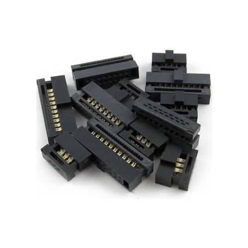 10Pcs/Lot 1.27mm Pitch IDC 6P 8 10 12 14 16 20 24 26 30 34 40 50 Pin FC Female Header Socket Cable Connector