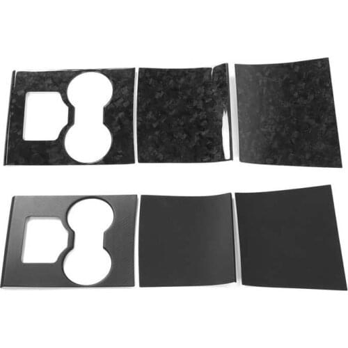 Car styling car mirror protect Center Control Trims Storage Box Water Cup Holder Stickers Decor Fit for Tesla Model 3