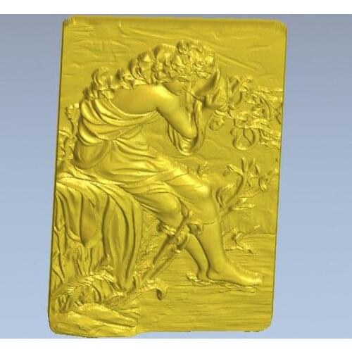 3d model relief for cnc in STL file format Nymph with sink