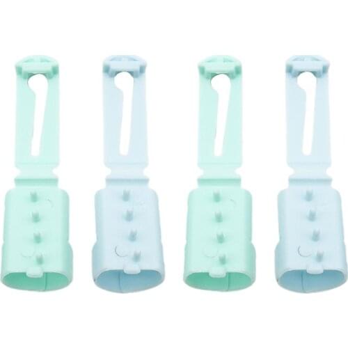 4Pcs Ring Type Knitting Tools Finger Wear Thimble Yarn Spring Guides Plastic Needle Thimble Sewing Accessories