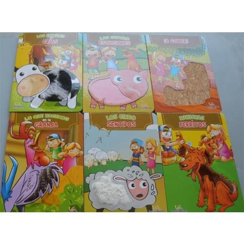 6 Books Child Kids Spanish Book Carhildhood Education Enlightenment Knowledge Story Lovely Cute Picture Cardboard Book Age 3 up