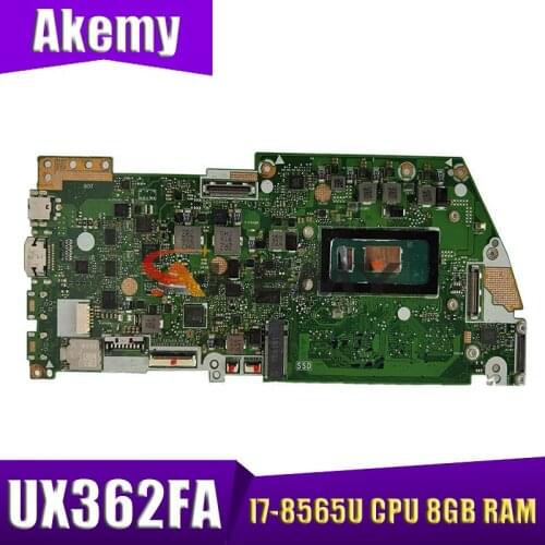 AKemy UX362FA original mainboard I7-8565U CPU 8GB RAM For ASUS UX362FA-EL142T ZenBook Flip UX362 laptop mainboard motherboard