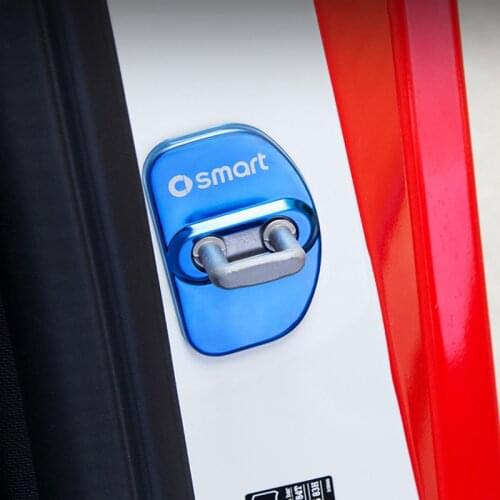 Auto Stainless Steel Door Lock Dust Cover Door Buckle Anti-rust For Smart Fortwo Forfour 453 451 450 Car Decoration Accessories