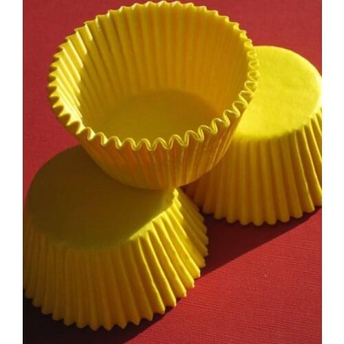 Free Shipping 100pcs Yellow Plain Solid Color wedding Paper Cake Cup Liner Baking Cup Muffin bakery Kitchen Cupcake Case