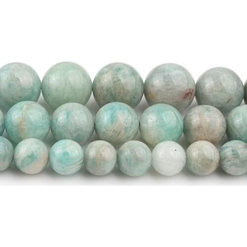 4/6/8/10mm 1strand/lot Natural Amazonite Lava Stone Beads Round Loose Spacer Bead for Jewellery Making DIY Handmade15