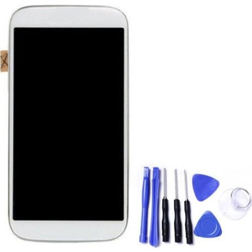 Black Screen Assembly LCD Touch Screen Glass Digitizer Frame Assembly For Samsung S4 I9505 Mobile Phone Accessories