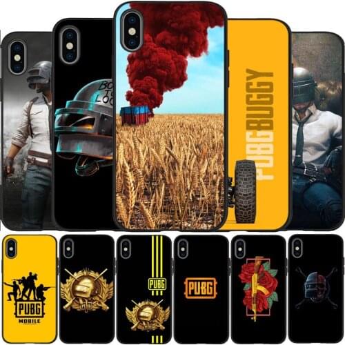 A-PUBG Black Silicone Phone Case For IPhone 12 Mini 11 Pro Max XR XS XSMax X 5 5S SE 2020 6 7 8 Plus TPU Cover