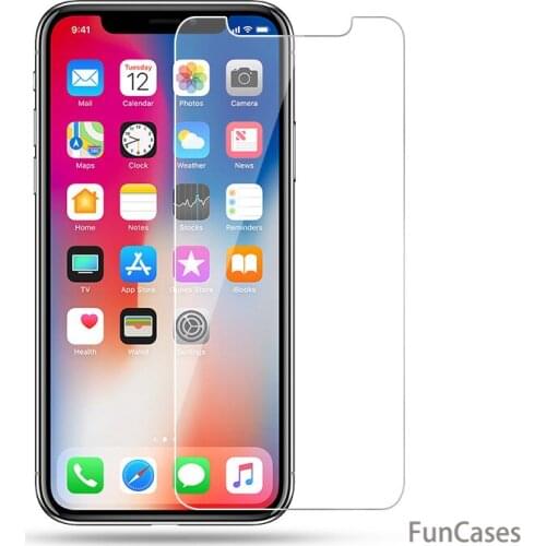 For iPhone X Tempered Glass Explosion Proof Screen Protector For Apple iPhoneX 10 Ten Front Clear Glass Protective Cover Film
