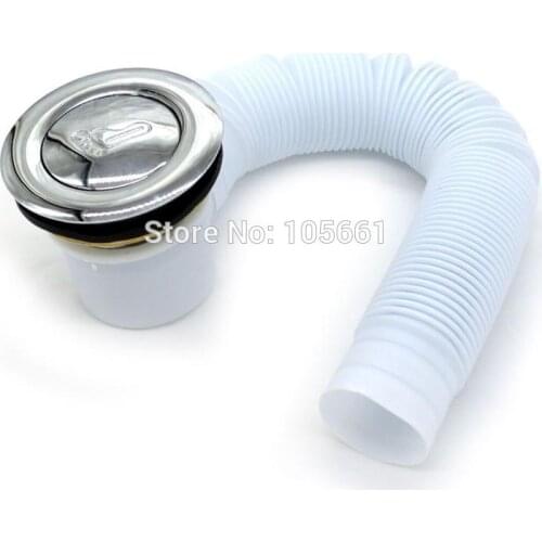 Bathtub Drainer Shower Room Bathtub Drain,Copper core spring loaded Bathtub pipes Water bucket shower accessories