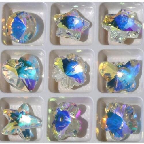 Best quality sew on more shape crystal charms glass beads beads crystal pendant rhinestones gems for Jewelry making Earrings DIY