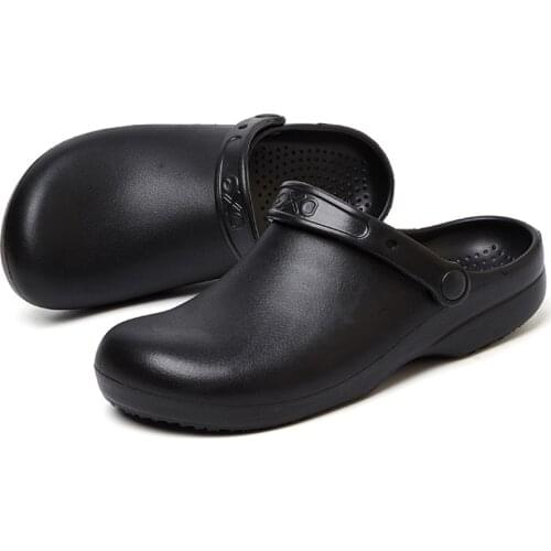 Kitchen Chef Shoes Food Service Non-slip Water-proof Oil-Proof Slippers Cook Restaurant Hotel Breathable Anti-skid Working Shoes