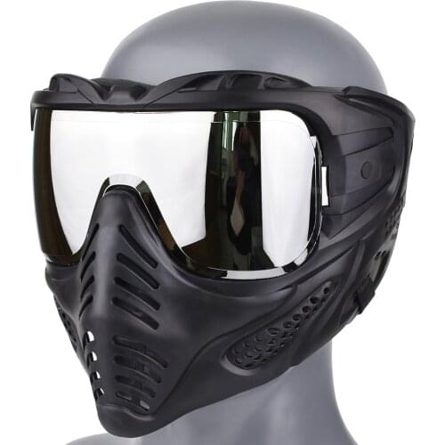 Airsoft Mask With Goggles Impact Resistant Army Fans Tactical Mask for Halloween Paintball Game Movie Props Party Full Face