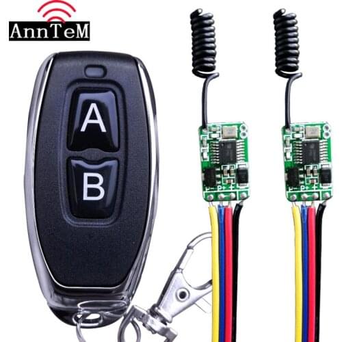 ANNTEM Micro remote control switch 3.7v6v9v12v battery power led lamp small switch module wireless remote control Power switch