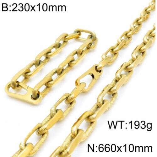 Free Shipping 4 Colors Stainless Steel Chain Jewelry Necklace And Bracelet Sets Gift High-quality SBJZFDCAH