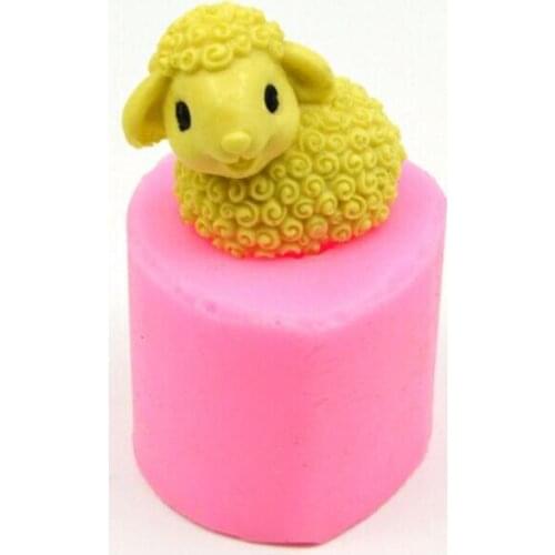 New cute 3D stereoscopic sheep grass soap mold cake decorating mold bakeware food grade liquid silicone environmental protection