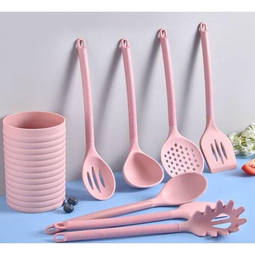 New silicone kitchenware 7 piece set Silicone spatula Silicone soup spoon Silicone kitchen tools kitchen accessories cookware