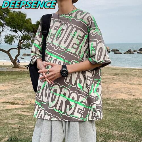 2021 New Summer Fshion Half Sleeve T Shirt Tops Men Krean O Neck Cool Letter Print Casual Streetwear Shopping T Shirt Men Women
