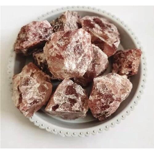 Red Strawberry Crystal Rough Stones New Coming Unpolished Raw Gemstone For Healing Reiki