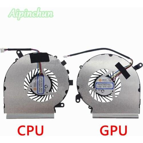 New Original Laptop CPU GPU Cooling Fan For MSI GE62VR GP62MVR GL62M Cooler Notebook Fan PAAD06015SL N366 N402 N371 N403 4Pins