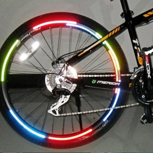 Bicycle reflector Fluorescent MTB Bike Bicycle Sticker Cycling Wheel Rim Reflective Stickers Decal Accessories BRS2006