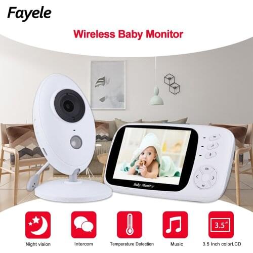 Portable 2.4G Wireless Baby Monitor 3.5 Inch LCD Monitor Color Video Camera Two Way Audio Intercom Home Security Baby sitter