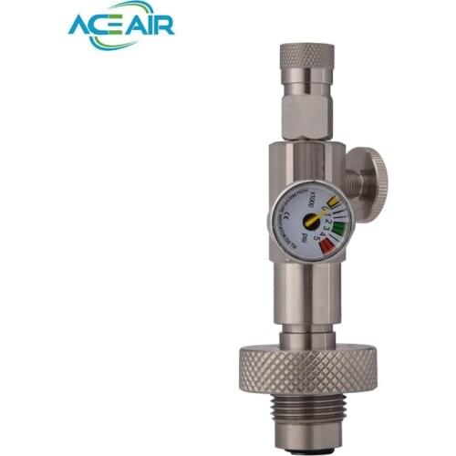 HP Fill Adapter For PCP Paintball Air Tank Refill 300bar/4500psi DIN valves