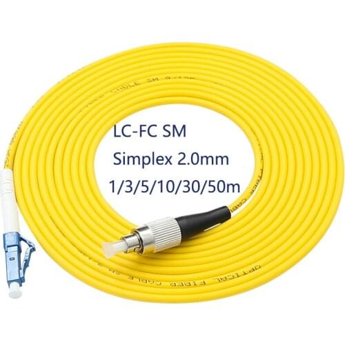 10Pcs/Pack LC/UPC-FC/UPC Singlemode SM Simplex Fiber Optical Jumper Fiber Optic Patch Cord 1m/3m/5m/10m/30m/50m