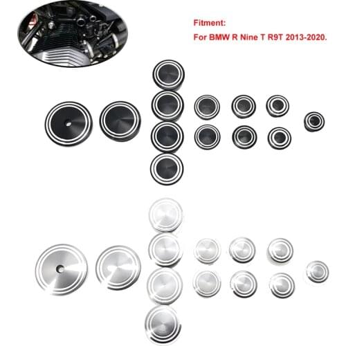 13PCS Frame Hole Cover Caps Plug Decor fits For BMW R Nine T NineT R9T Pure Racer Scrambler Urban G/S 2013-2019 Frame Cap Set