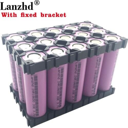 15PCS 18650 with fixed bracket Batteries 3.7V lithium 3300mAh 30A INR18650 battery pack 18650 Holder and Splicing Bracket