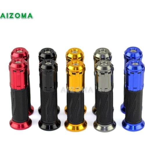 22mm Aluminum Bar End Caps Motorcycle Grips Non Slip 7/8'' Handlebar Hand Grip For Kawasaki Suzuki Ducati Honda