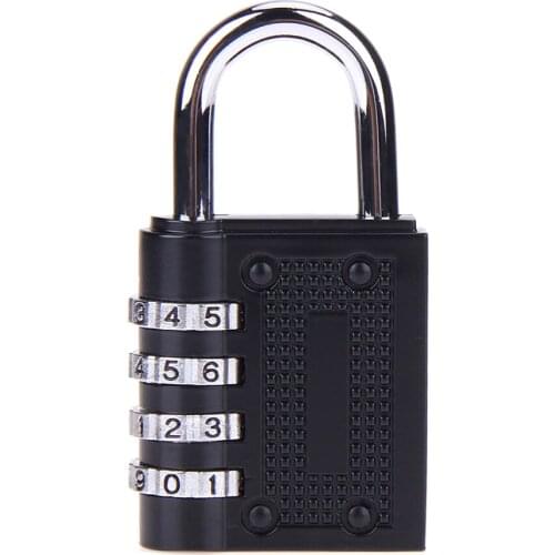 4 Digit Combination Password Lock Zinc Alloy Security Lock Suitcase Luggage Coded Lock Cupboard Cabinet Locker Padlock