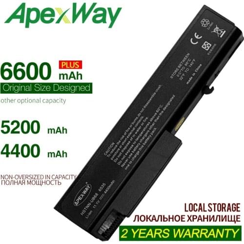 ApexWay 6Cells 10.8V 4400mAh Laptop Battery for HP 6535 6530 6730b 482962-001 HSTNN-UB69 HSTNN-XB0E EliteBook 8440p 8440w