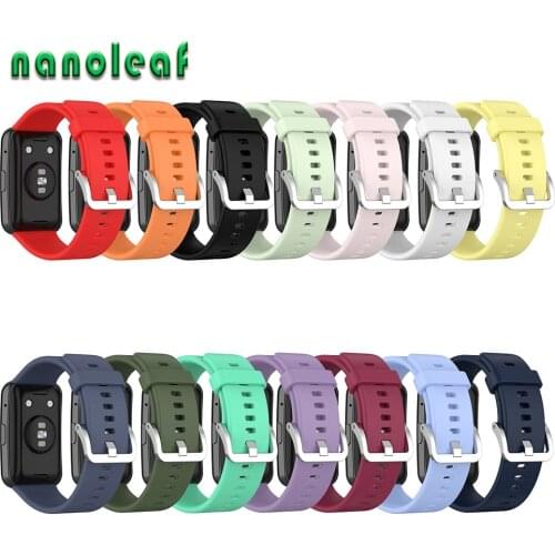 Watch Accessories Are Suitable for Huawei Watch Fit Tia-B09 Smart Fitness Watch Silicone Strap Replacement Wristband