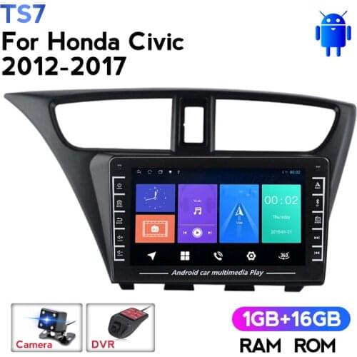 HD1280*720 IPS Screen Radio GPS video player for Honda CIVIC Hatchback 2012-2017 Bluetooth Car multimedia system No DVD 2Din