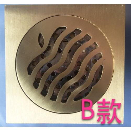 Free shipping high quality solid brass floor drain for bathroom or balcony flush water or shower drain
