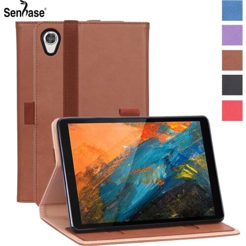 Business Flip PU Leather Card Hand Strap Stand Holder Tablet Cover For Lenovo Tab M8 FHD HD 8.0 inch TB-8705F TB-8505F Case