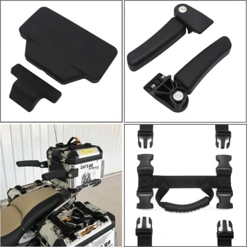 Aluminum Alloy Side Box Handle Passenger Armrests Back Pad Rear Saddlebag For BMW R1200GS LC F800gs F700GS ADV Tail Box
