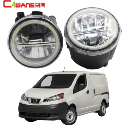 Cawanerl Car H11 4000LM LED Bulb Fog Light + Angel Eye DRL Daytime Running Light 12V Styling For Nissan NV200 M20 M20M 2010-2015
