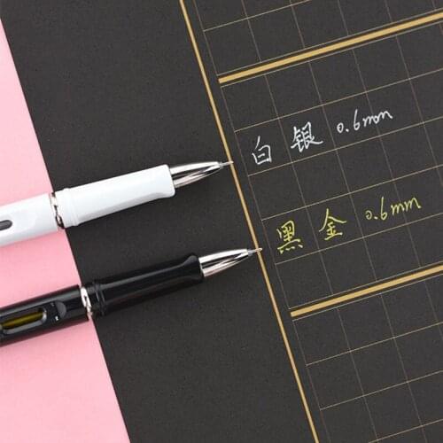 Black Card White Highlight Marker Pens Art Hand-painted Pen Sketch Pens for DIY Drawing Graffiti Art Supplies School Stationery