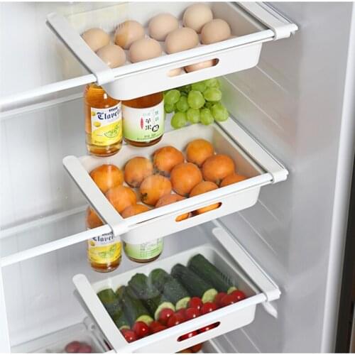 Refrigerator Egg Storage Box Household Multifunctional Pull-out Drawer Storage Basket Kitchen Fruit Vegetable Storage Rack