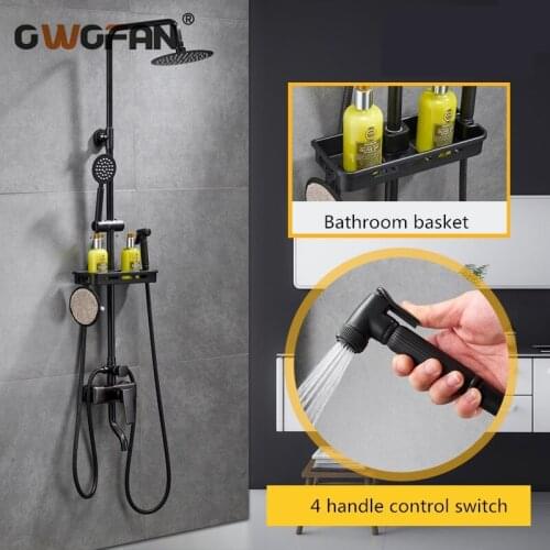 Bathroom Rainfall Shower Faucet Set Bathtub Single Handle Tap With Hand Sprayer Shower Set Waterfall Wall Mounted Mixer Taps