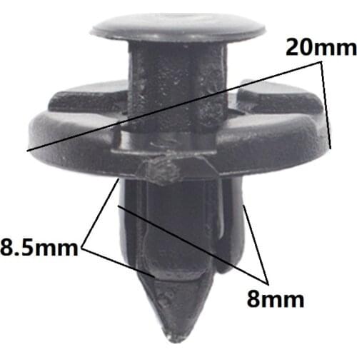 30x Fender Bumper Push-Type Retainer Rivet Car Fastener for Nissan Infiniti 01553-09321 8mm hole Plastic Retaining Clip